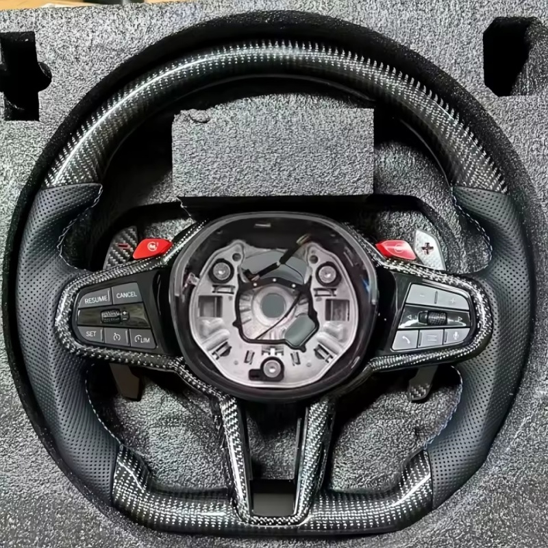 Car Accessories Papar - Lenkrad aus Kohlefaser und Leder für