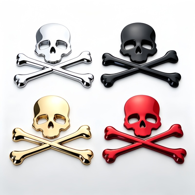 Car Accessories Ebay - 3D Metall Totenkopf-Autoaufkleber, Persönlichkeits-Skelett-Emblem, Abzeichen-Aufkleber für