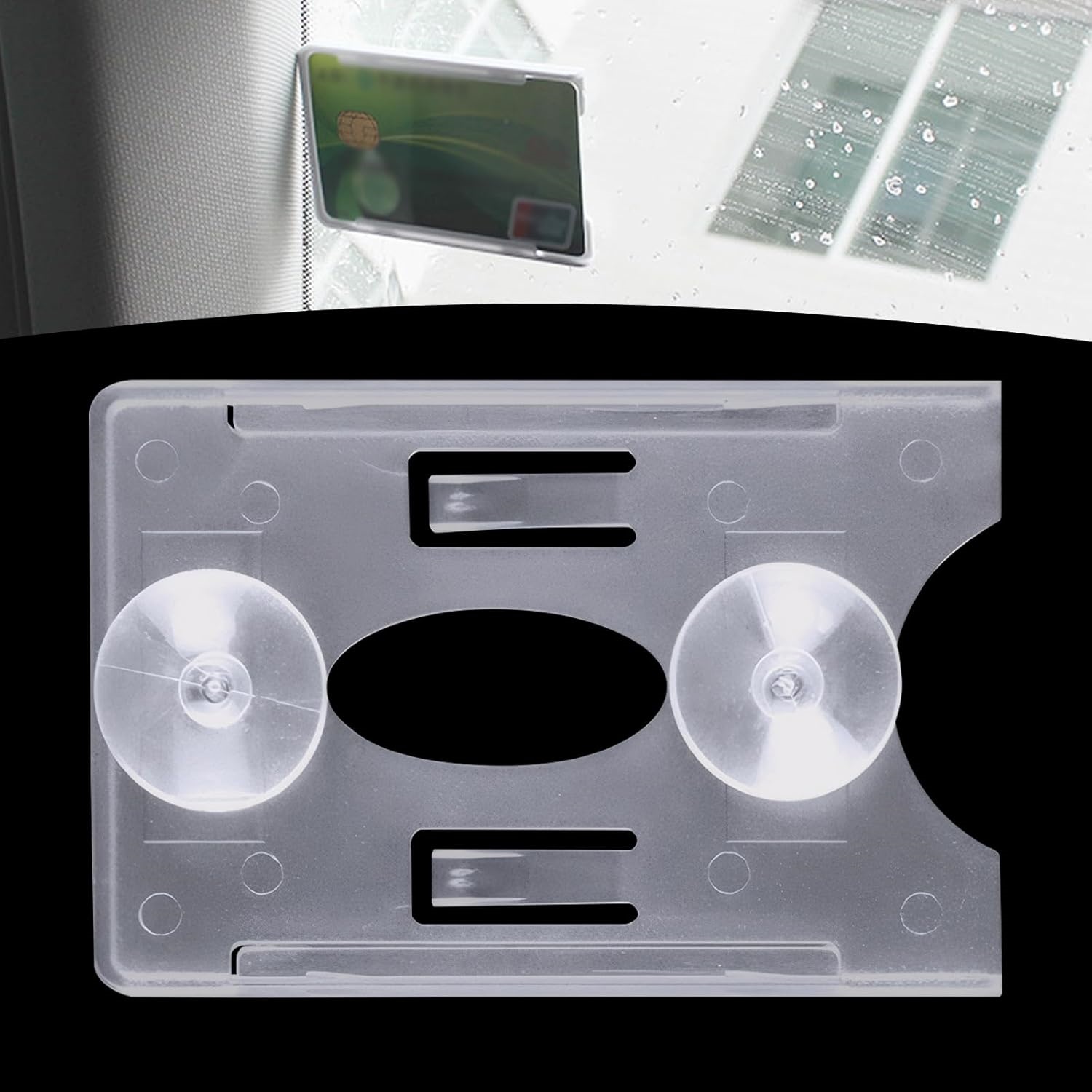 Car Accessories For Elderly - Universeller Auto-Kartenhalter Windschutzscheiben-Ticketclip Selbstklebende Halterung Organizer