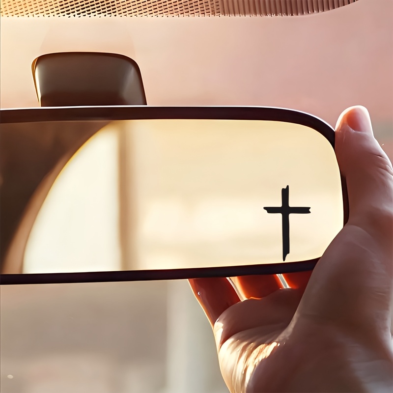 Car Accessories Ebay - Robuste Mini-Kreuz-Aufkleber, religiöse Kreuz-Vinyl-Aufkleber für Auto-Rückspiegel