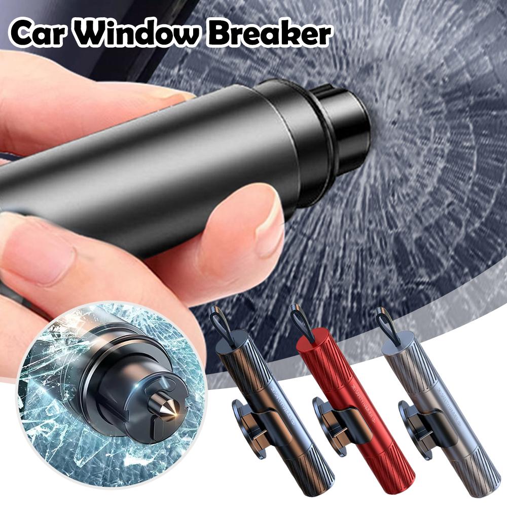 Car Emergency Tool Kit - 2-in-1-Auto-Sicherheitshammer, Mini-Fahrzeug-Innenzubehör mit Sicherheitsgurt, Schnittwerkzeug, Glasfensterbrecher,