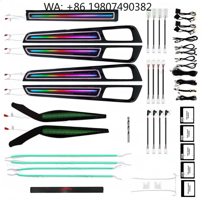 Car Accessories Kit - 256-Farben RGB Dynamisches Symphonie-Atmosphärenlicht-Set 2018+ Auto-Innenraum-Modifikation