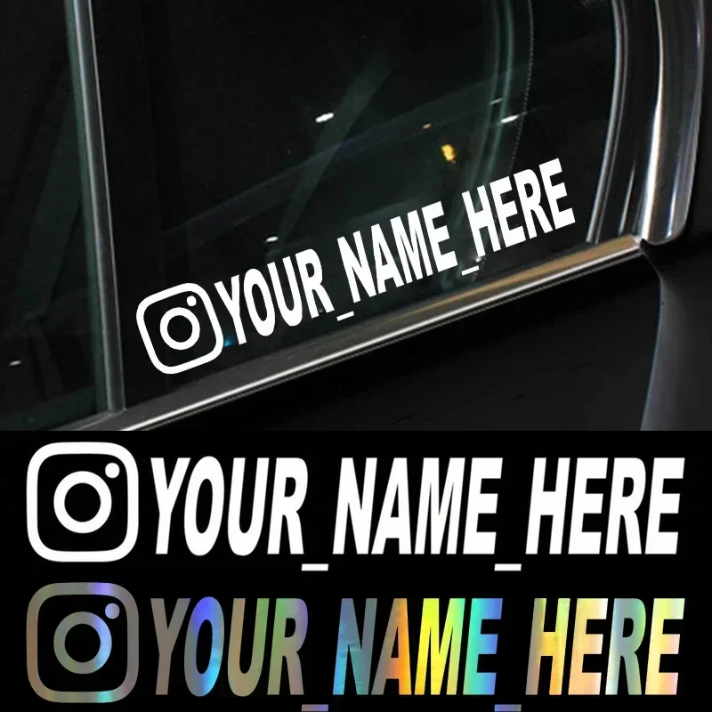 Car Accessories Ebay - Benutzername: Benutzerdefinierte personalisierte Instagram-Vinyl-Aufkleber, Motorrad für