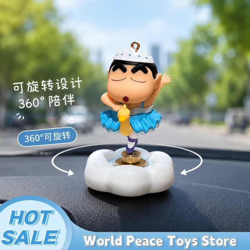 Car Accessories Papar - Drehbarer Ballett-Crayon-Shin-Chan Auto-Armaturenbrett-Ornament, Auto-Innenraum-Konsolen-Dekor, Figuren, Schreibtisch-Dekoration,