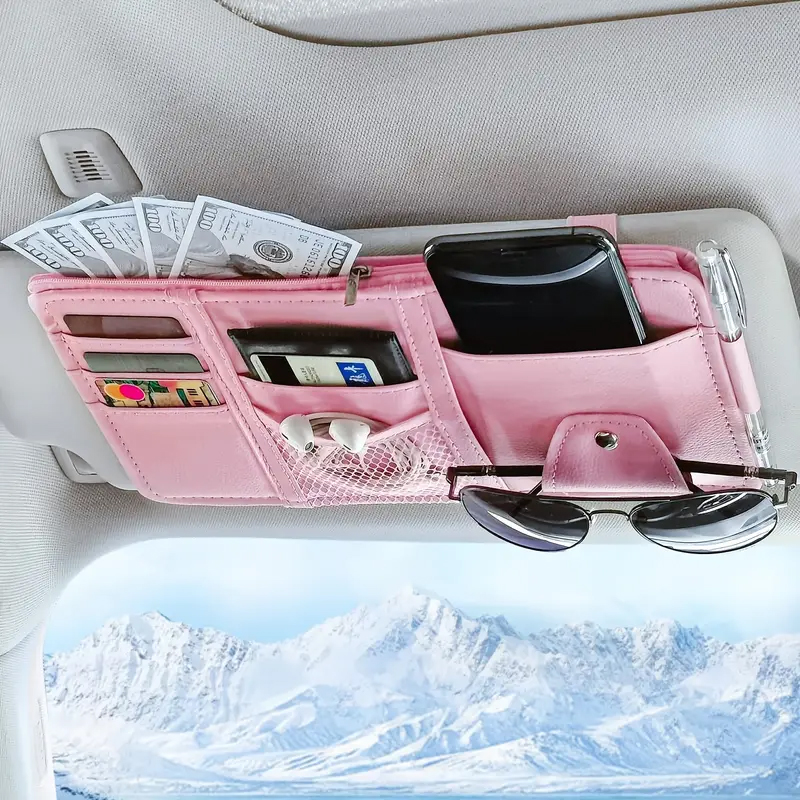 Car Accessories For Elderly - Multifunktionale Business Auto Leder Auto Aufbewahrungstasche