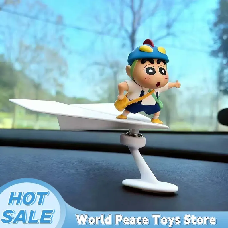 Car Accessories Papar - Drehbare Flugzeug-Figur Crayon Shin-Chan Auto-Armaturenbrett-Ornamente Auto-Innenraum-Konsolen-Deko
