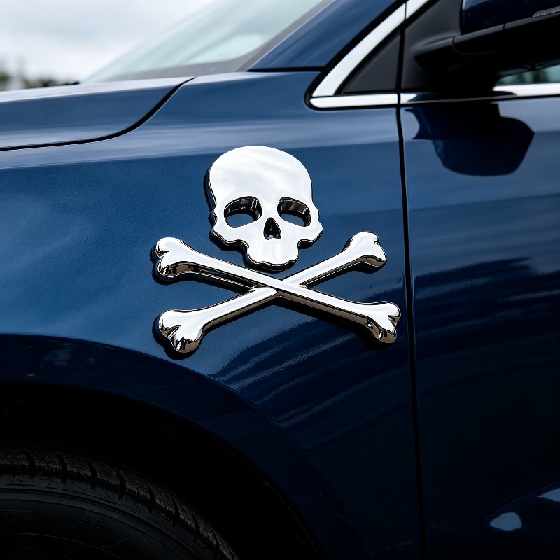 3D Metall Totenkopf-Autoaufkle – Car Accessories Ebay Bewertung und Preis