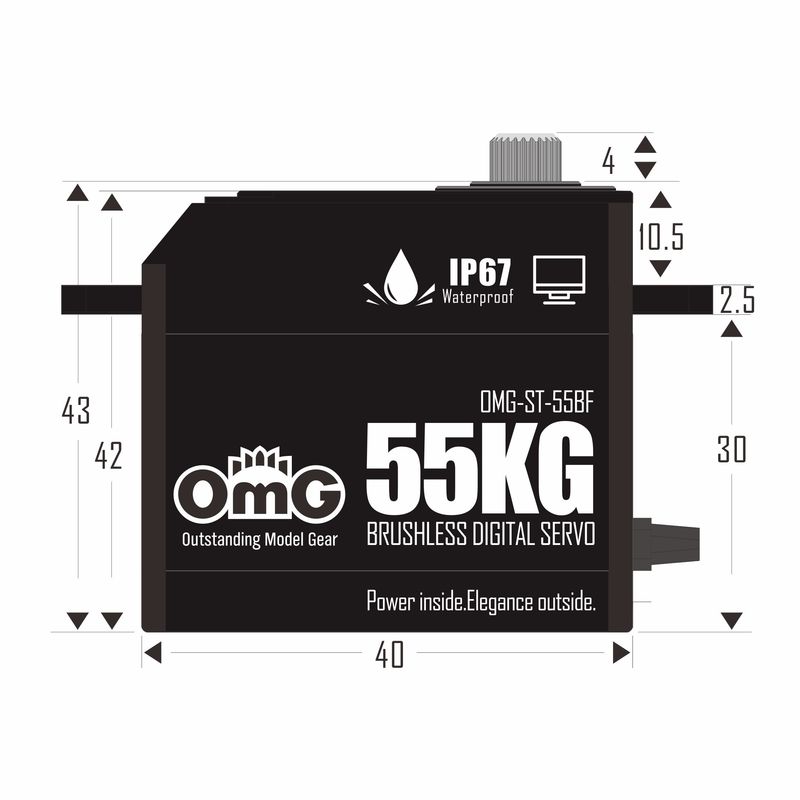 Omg 50 kg Servomotor Omg-St-55 – Car Accessories Omg Bewertung und Preis