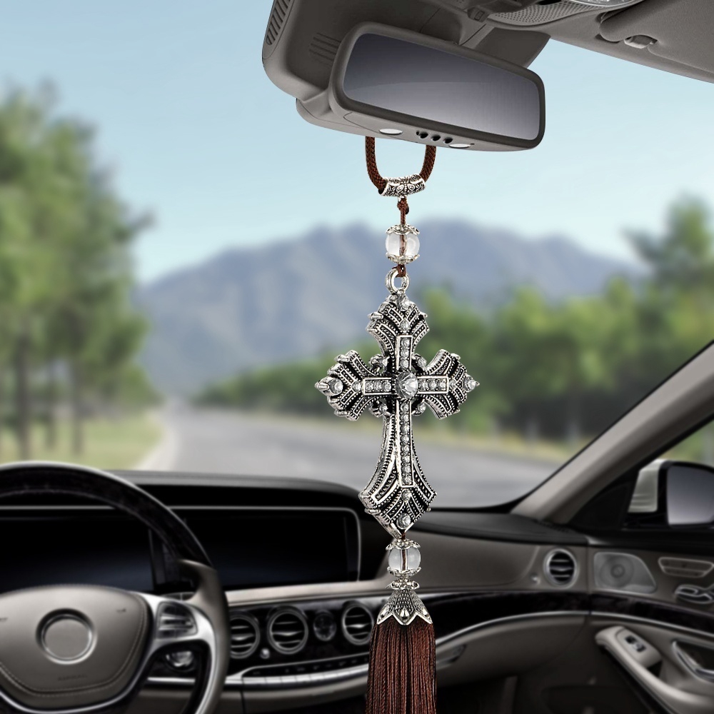 Kristall-Strass-Kreuz Auto-Anh – Car Accessories Mirror Hanging Bewertung und Preis