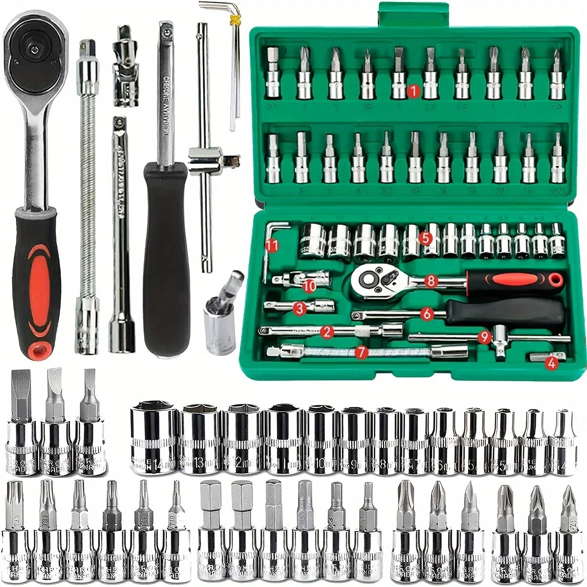 46-teiliges Antriebssteckschlü – Car Accessories Workshop Bewertung und Preis